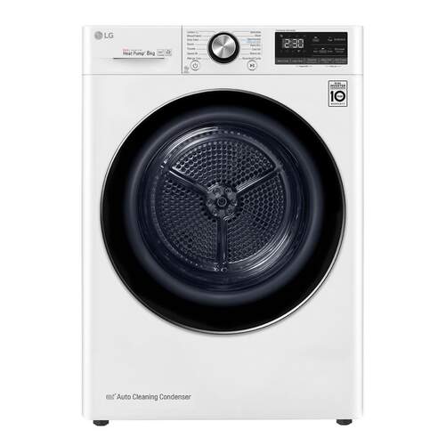 Secadora bomba de calor LG RC80V9AV2W - A+++ -10%, 8kg, Dual Inverter, Eco Hybrid, 16 Progr., WiFi