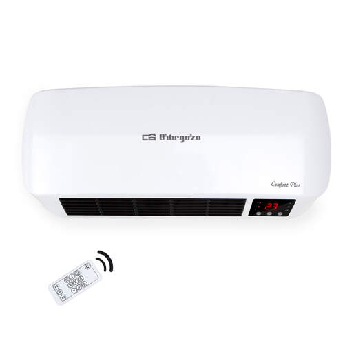 Calefactor Pared Orbegozo SP6000 - 2000W, 2 Potencias, Mando, Programable, IP22