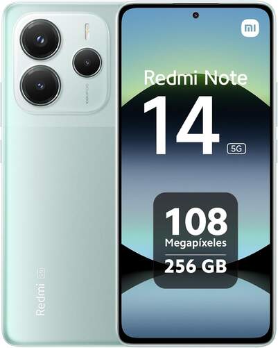 Redmi Note 14 5G 8/256 GB Verde - 6,67", Mediatek Dimensity, HyperOS, IP64, 5G