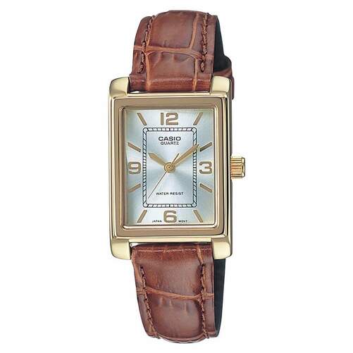 Reloj Casio Collection Mujer LTP-1234PG-7AEG - Carcasa dorada, correa de cuero