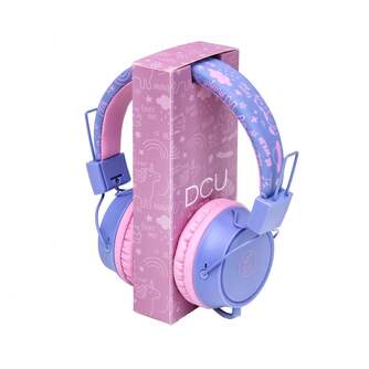AURICULARES DCU INFANTIL SAFE CABLE ROSA/LILA