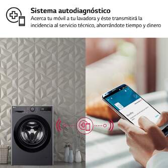 LVD. LG F4WR5009A6M 9K 1400R INOX GRAFITO STEAM