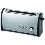 Tostadora Comelec TP1721 - 1000W, 1 Ranura Larga, 6 Intensidades, Descongelación, Acero Inox