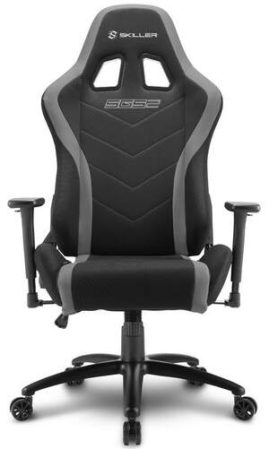 Silla Gaming Sharkoon Skiller SGS2 - Reposabrazos regulable, Máximo 110 Kg, Negra