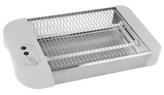 Tostadora Kuken 30742 - Plana, 600 W, Inox y Pl&aacute;stico, Blanco
