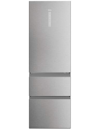 Frigorífico Combi Haier HTW5618CNMG - 360 litros, 185x60cm, Clase C, No Frost, Wi-Fi, Inox