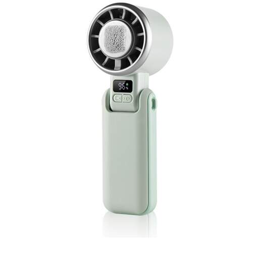 Ventilador Mano Cristal Ice Pro Verde - Bater&iacute;a 3600mAh, 5 velocidades, USB-C, Bater&iacute;a aprox. 4,5h