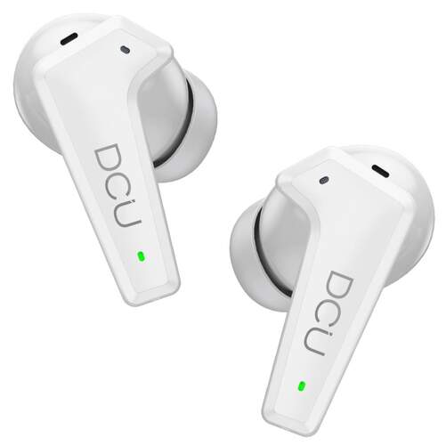 Auriculares DCU Feedforward Blanco - Cancelación Ruido Activa, IPX5, BT 5.2, Baja Latencia
