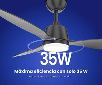 VENTILADOR TECHO ARTICA AVTECH18N NGR 18W 132 CM