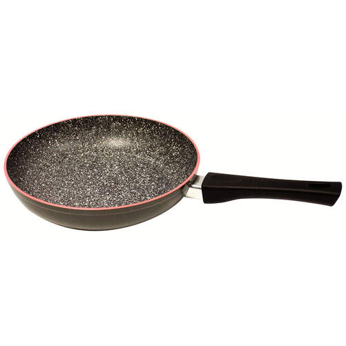 Sartén Stonewell - 24 cm, sensor de calor, rojo, gris y negro, 0,84 kg, capa antiadherente