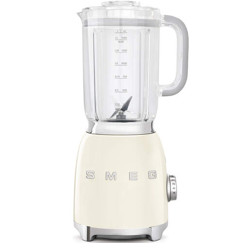 Batidora Vaso Smeg BLF01CREU Crema - 800W, 1.5 Litros, 4 Velocidades, 3 Programas, Picahielo