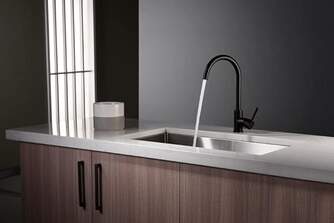 GRIFO COCINA IMEX GCR002NG LYON NEGRO MATE