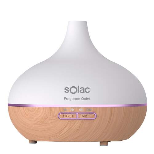 Humidificador Solac HU1053 - 10 W, Aromatizador, Luces LED, 0&#39;3 L, 2 niveles intensidad