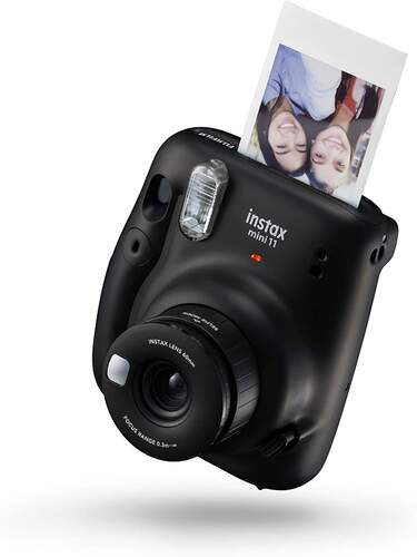 Cámara Instantánea Fujifilm Instax Mini 11 Negra - Flash, Modo Selfie