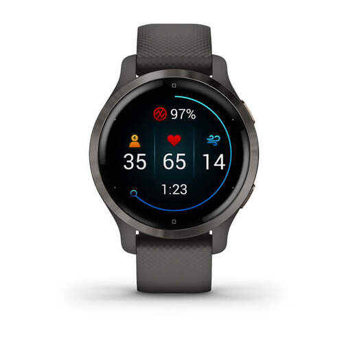 Garmin Venu 2S Gris Pizarra - 1.2" AMOLED, 40mm, Garmin Pay, Sensores ABC, GPS, ANT+BT+WiFi