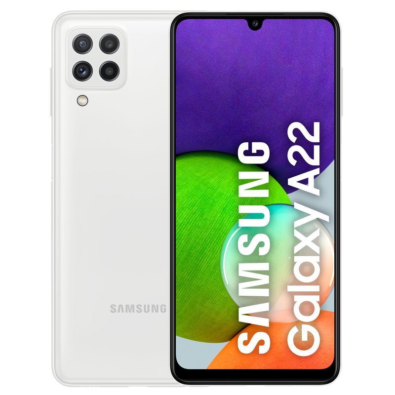 Samsung Galaxy A22 4G 4/128GB Blanco - 6.4" HD+, 2GHz