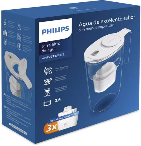 Jarra Philips AWP2933WHT3 - Microclean X+3 Cartuchos