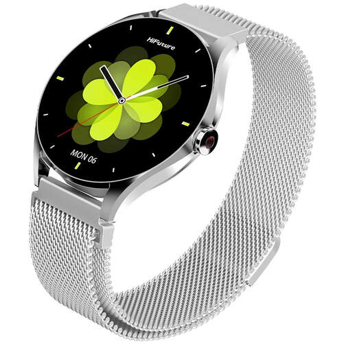 Smartwatch HiFuture Aura2 Silver - 1,72", Bluetooth 5.3, sensor frec. card&iacute;aca, 7 d&iacute;as autonom&iacute;a