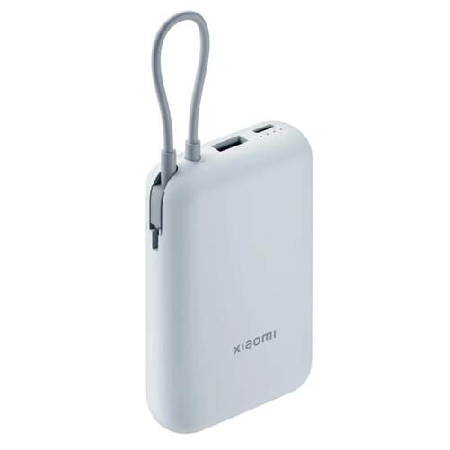 Powerbank Xiaomi BHR9073GL Azul - 10000 mAh, 3,7 V, conexiones USB C, USB A y cable integrado