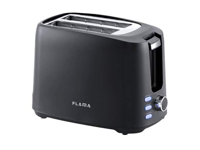 Tostadora Flama 945FL - 2 ranuras cortas, 750 W, Negro
