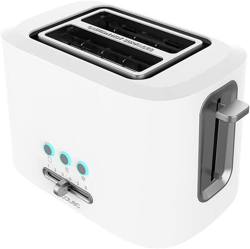 Tostadora Cecotec Toast&Taste 9000 3188 - 2 Ranuras Cortas, 6 Intensidades, Blanco