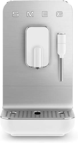 Cafetera Superautomática Smeg BCC12WHMEU - 1350 W, 4 programas, Boquilla de vapor, Inox, Blanco
