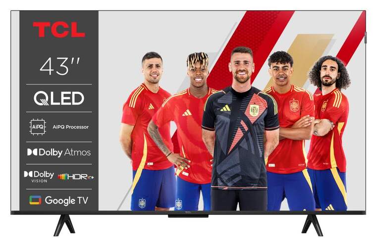 TV TCL 43" 43P7K - 4K Ultra HD, QLED, Google TV, Dolby Atmos, HDR10