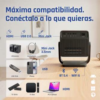 PROYECTOR IGGUAL IGG321003 4K ANDROID   LONA 120%%%quot;