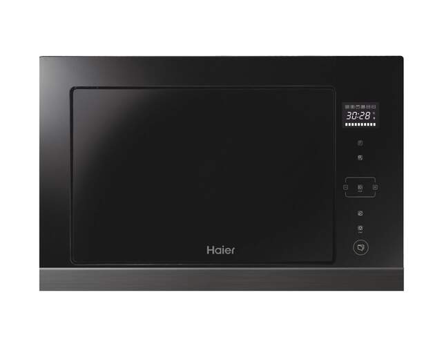 Microondas Integrable Haier HOR38G5FT - 900W + Grill, 28 Litros, 6 Funciones, 5 Niveles, Negro