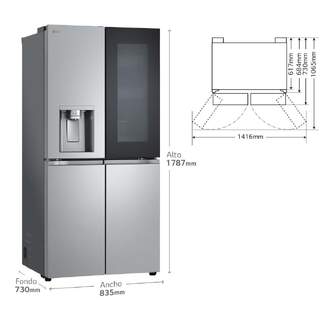 FRI. LG GMG861MBAE 179x83 INSTAVIEW 4P DISP INOX