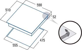 ENCIM. CATA CIB6031BK 68400 4F CRISTAL NEGRO BUTAN