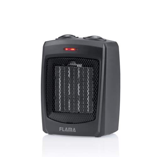 Calefactor Flama 2317FL - 1500W, 2 Potencias, 3 Funciones, Cerámico, Negro