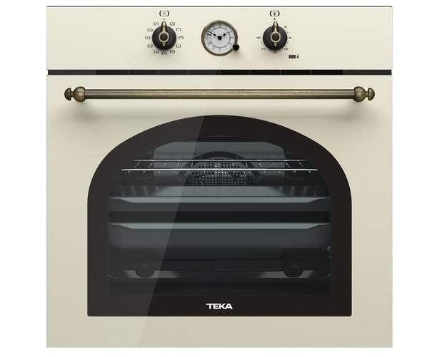 Horno Rústico Teka HRB 6300 VN - Clase A, 9 Funciones, Hydroclean, Guía Telescópica, Vainilla