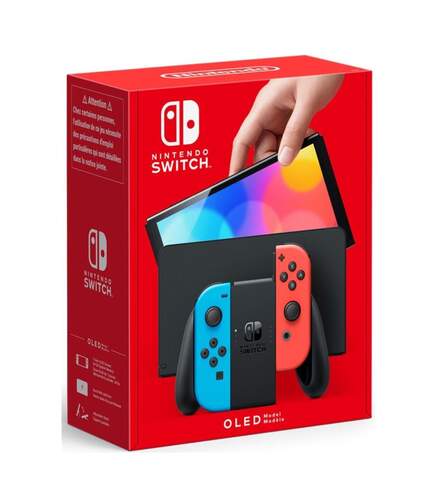 Consola Nintendo Switch OLED Azul/Rojo 2021 - 7 Pulgadas, 64GB, Mandos Joy-Con