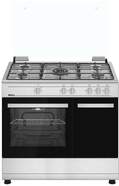 Cocina Gas Butano Artica AKF9060X - 5 Fuegos, 90x61cm, Termopar, Wok, Doble Vidrio, Inox