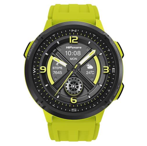 Smartwatch HiFuture Mix3 Yellow - 1,43", 10 d&iacute;as autonom&iacute;a, 100 modos deportivos, coaching Syntra AI