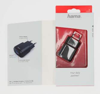 CARGADOR AFEITADORAS HAMA 00201644 USB-A 6W NEGRO