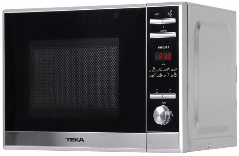 Microondas Teka MWE225G Inox - 700W + Grill, 20 Litros, 5 Potencias, Electrónico, Temporizador