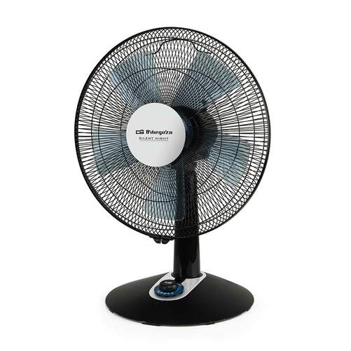 Ventilador de sobremesa Orbegozo TF0149 - 40cm  5 aspas,60W,Modo Silent ,turbo gran caudal,Negro