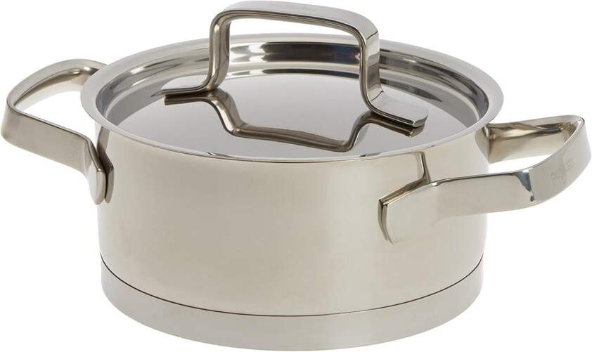 Cacerola Pujadas PJ457016 - Baja, 16 cm, 1,5 L, Tapa, Inox