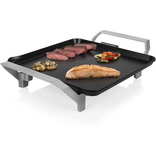 Asadora Princess Chef Premium - 1500 W, 46x26 cm, Plata, Color Piedra