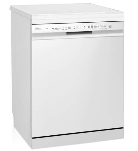 Lavavajillas LG DF242FW - Clase D, 14 Servicios, QuadWash, 8 Programas, Inverter, EasyRack, Blanco