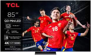 TV TCL 85" 85C8K - 4K Ultra HD, QD-MiniLED, Google TV, 144 Hz, Dolby Atmos, HDR10