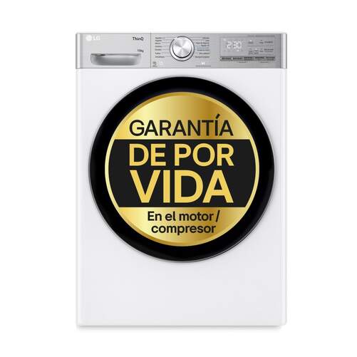 Secadora Bomba de Calor LG RH10V9AV2WR - 10 kg, Clase C, Display, Blanco
