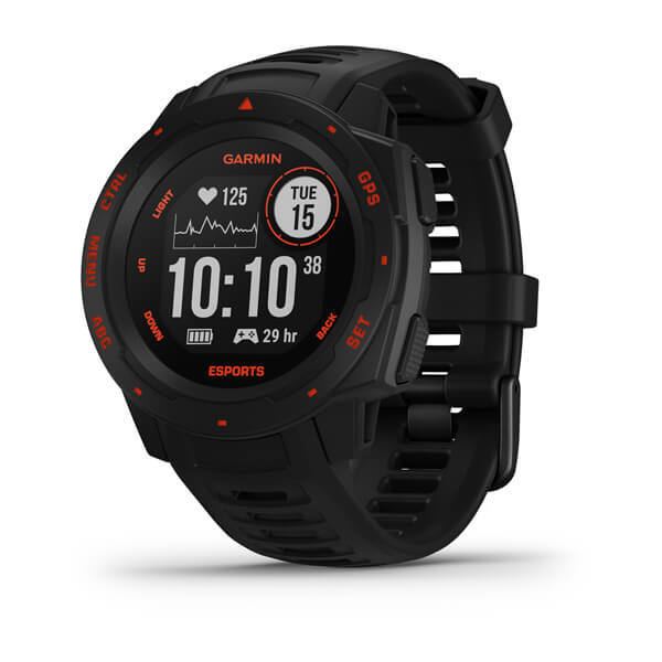 Garmin Instinct Esports reloj resistente con gps y funciones para negro inteligente 0100206472 deportivo edition 45 mm bluetooth al agua smartwarch gamers desportivo 45mm smartwatch gaming notificaciones