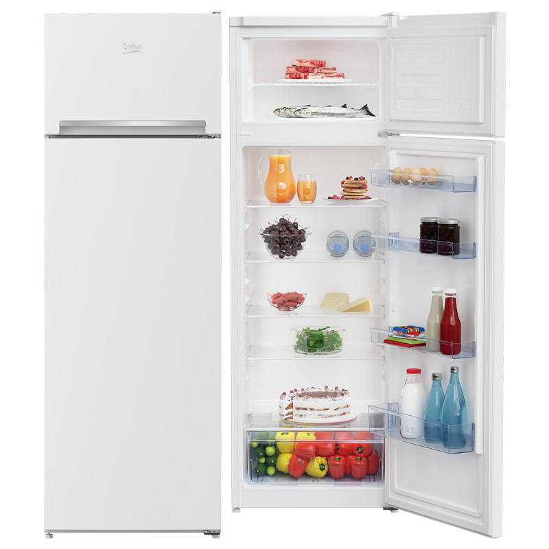 Frigorífico 2 Puertas Beko RDSA280K20W - A+, 161x54cm, Cíclico, LED, MinFrost, Blanco