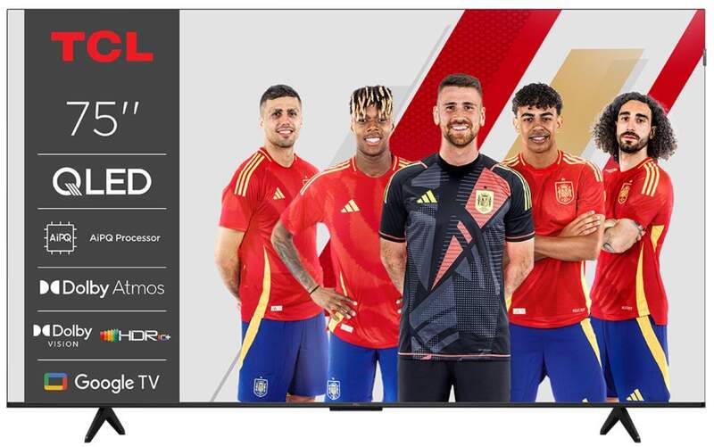 TV TCL 75" 75P7K - 4K Ultra HD, QLED, Google TV, Dolby Atmos, HDR10+