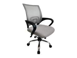 Silla de oficina Equip - De malla transpirable, ruedas de rodadura, ajuste de altura, gris claro Silla de oficina Equip - De malla transpirable, ruedas de rodadura, ajuste de altura, gris claro