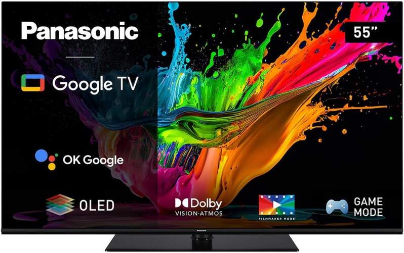 TV 55" OLED Panasonic TX-55MZ800E - 4K, Google TV, Dolby Vision/Atmos 32W, HCX Pro, HDMI 2.1