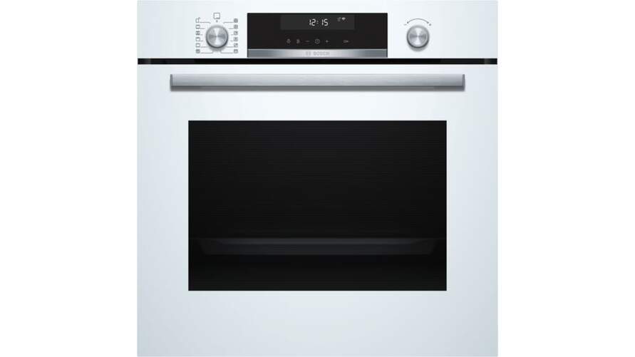 Horno Pirolítico Bosch HBG5780W6 - Clase A, 71L, 9 Funciones, Recetas Automáticas, Blanco